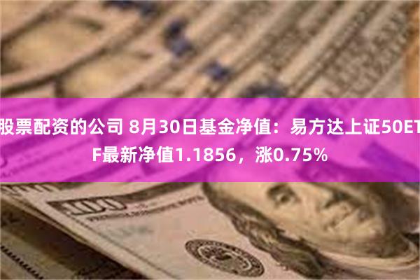 股票配资的公司 8月30日基金净值：易方达上证50ETF最新净值1.1856，涨0.75%